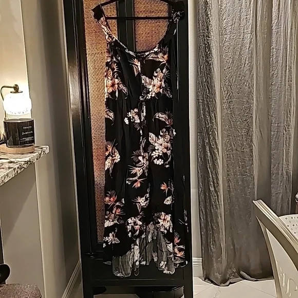 City Chick Black, Orange, and Brown Sundress - Picture 3 of 6